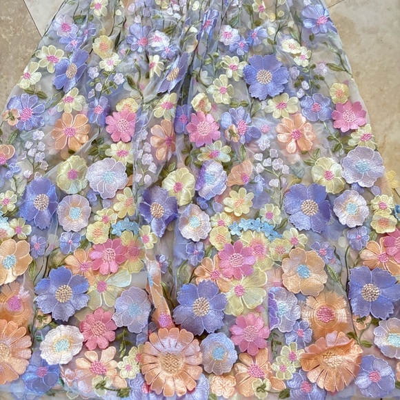 NWT FLORAL DREAMS MAXI SKIRT Dolls Kill Sugar Thrillz Tulle 3D Flowers Size XS - Picture 12 of 17